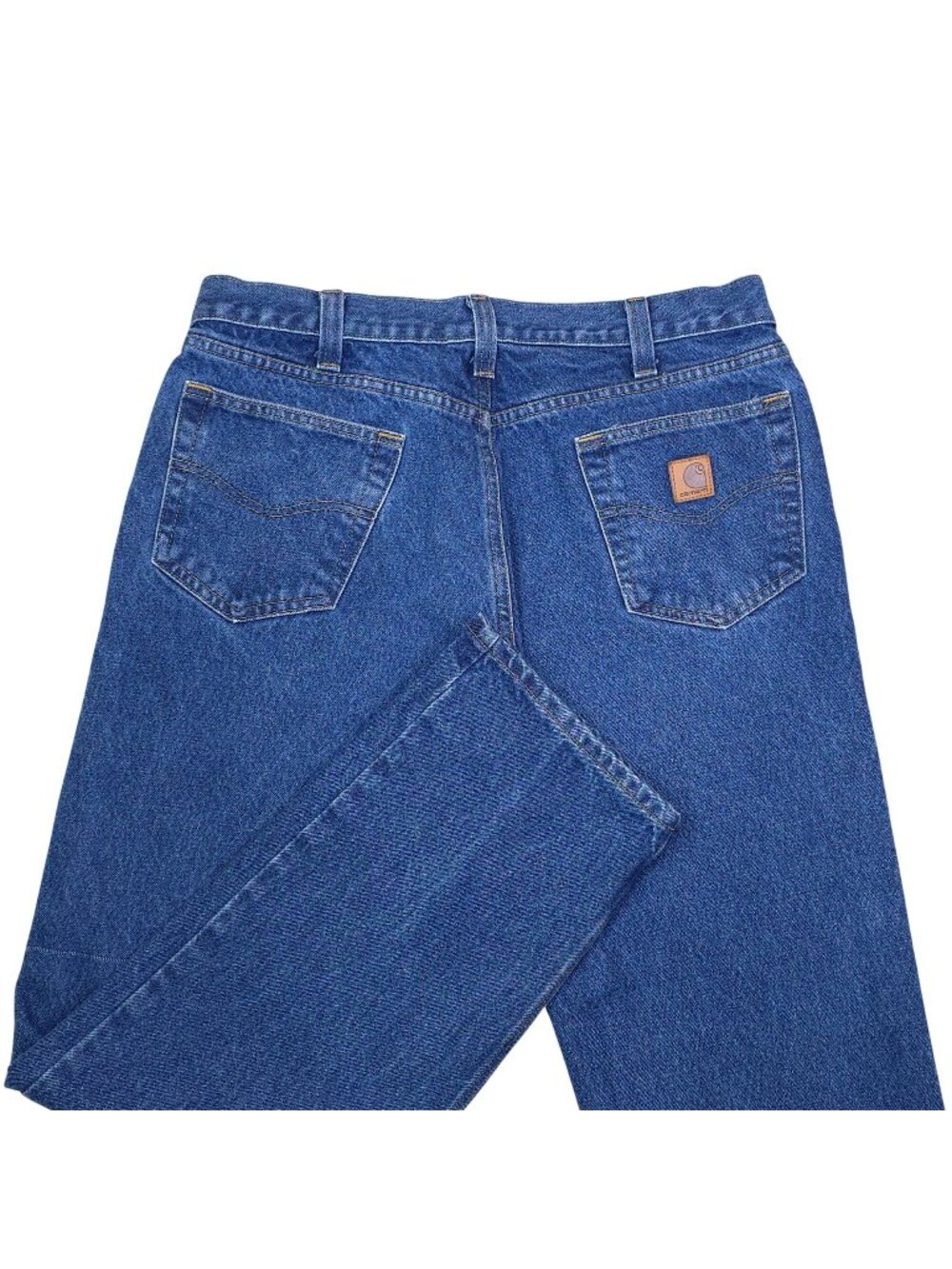 Carhartt Relaxed Fit Blue Denim Jeans 36x34 Mens Cotton Straight Bootcut